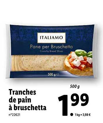 Tranches De Pain à Bruschetta Italiamo