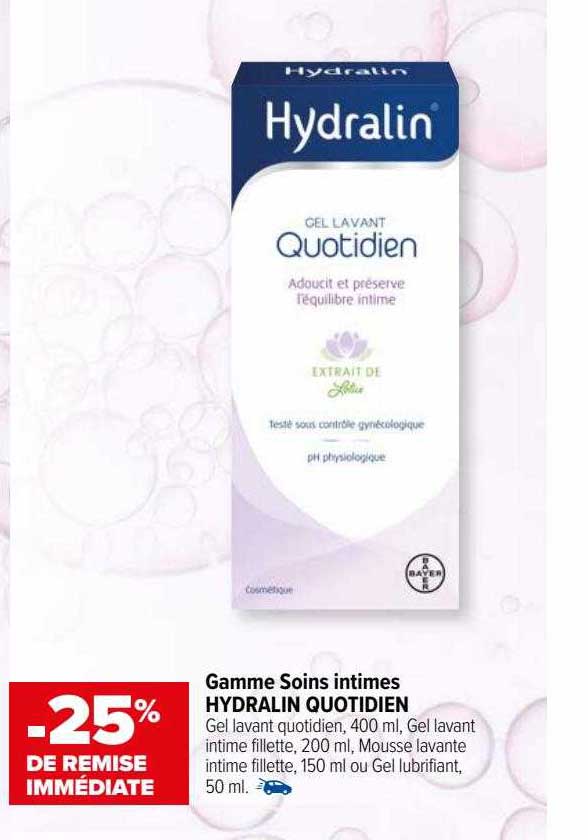 gamme soins intimes hydralin quotidien