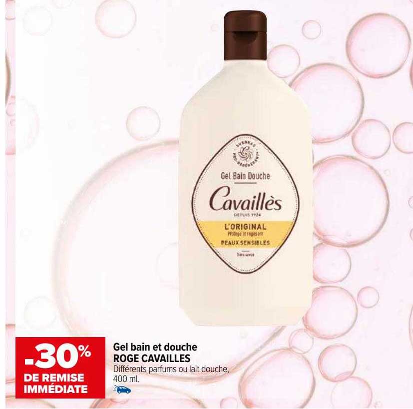 gel bain et douche roge cavaillès
