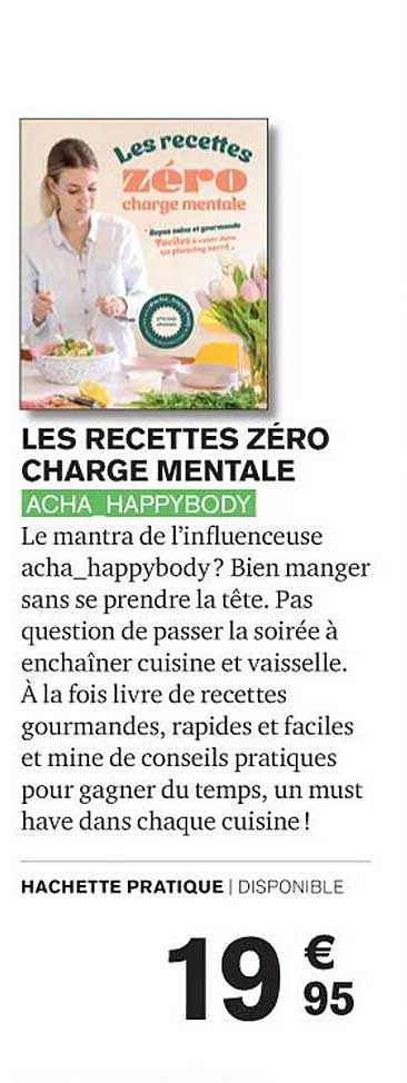 les recettes zéro charge mentale - acha happybody