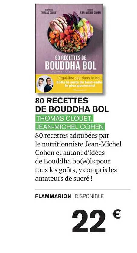 80 recettes de bouddha bol - thomas clouet, jean-michel cohen