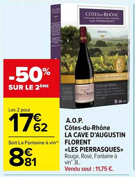 a.o.p. côtes-du-rhône la cave d'augustin florent «les pierrasques»