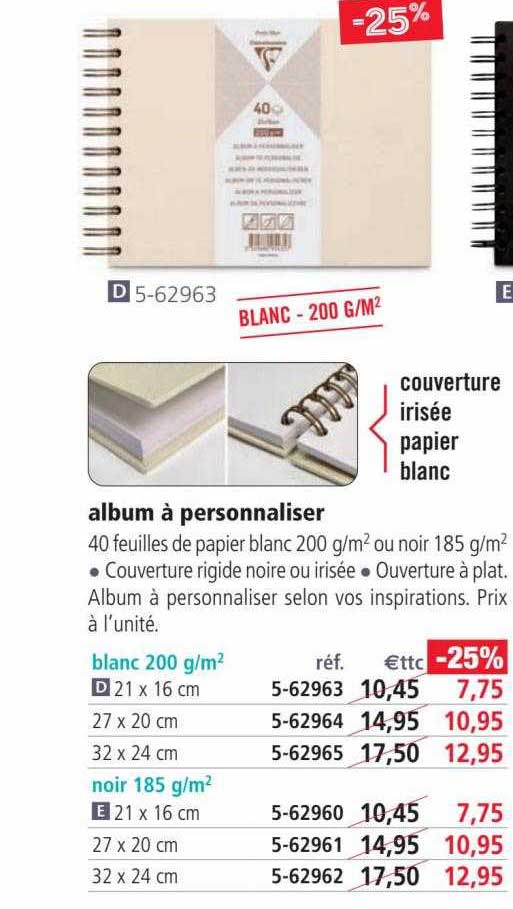 album à personnaliser