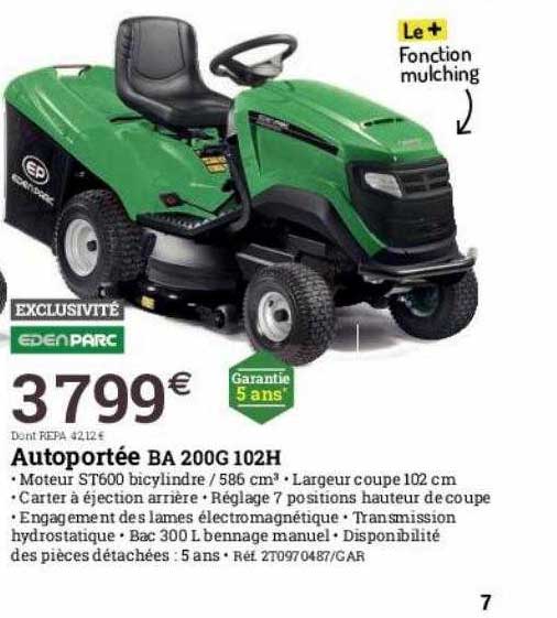 autoportée ba 200g 102h edenparc