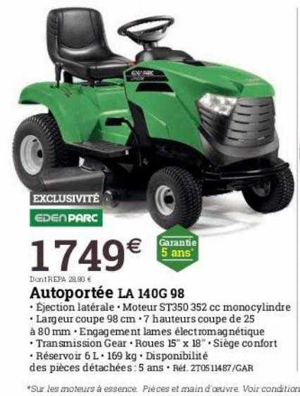 Autoportée La 140g 98 Eden Parc