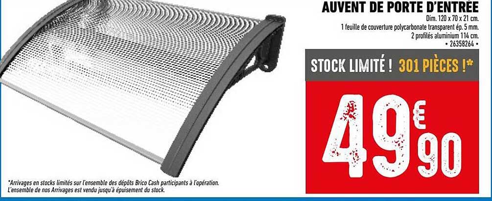 auvent de porte d'entrée