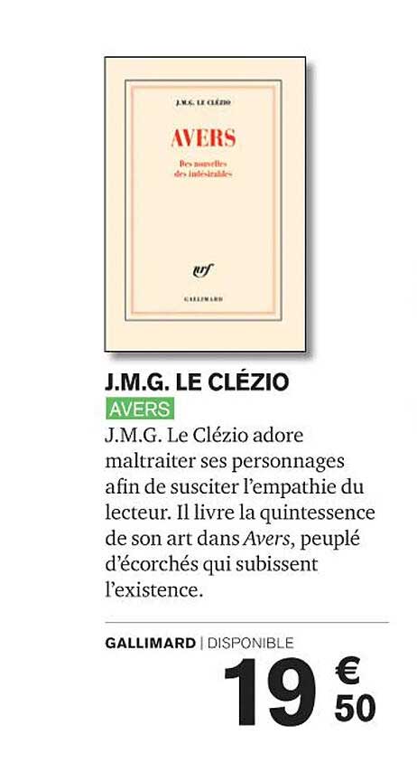 avers - j.m.g. le clézio