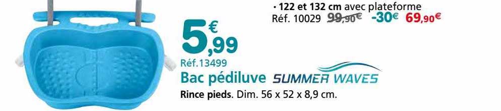 bac pédiluve summer waves