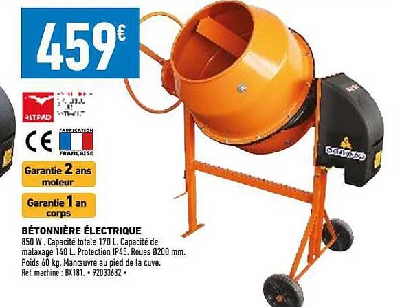 Bétonnière électrique