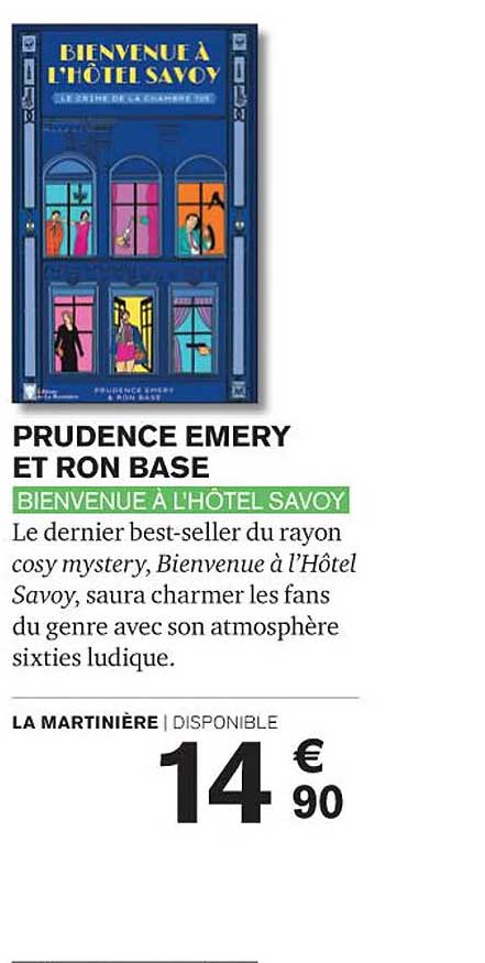 bienvenue à l'hôtel savoy - prudence emery et ron base
