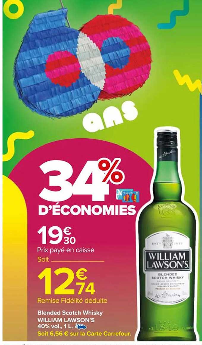 blended scotch whisky william lawson's 40% vol.