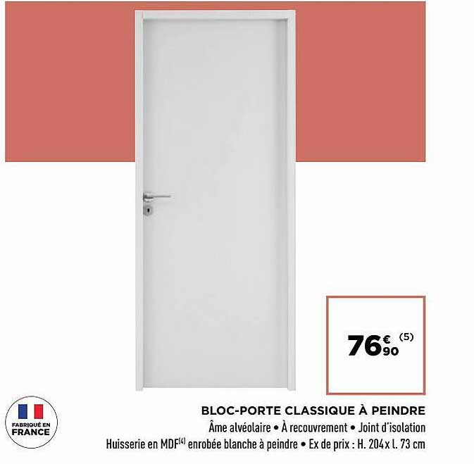 bloc-porte classique à peindre