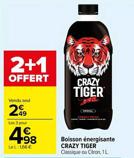 boisson énergisante crazy tiger