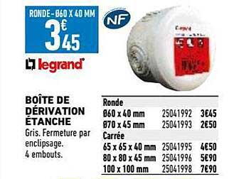 boîte de dérivation étanche legrand