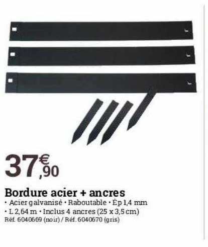 Bordure Acier + Ancres