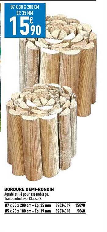 bordure demi-rondin