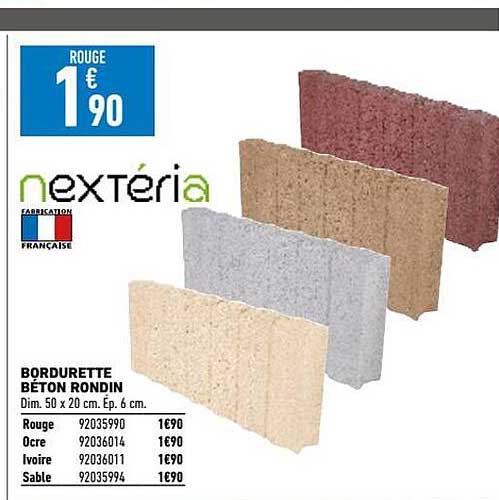 bordurette béton rondin nextéria