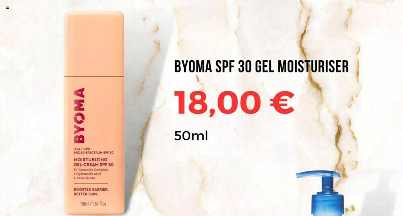 byoma spf 30 gel moisturiser