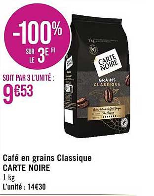 Café En Grains Classique Carte Noire