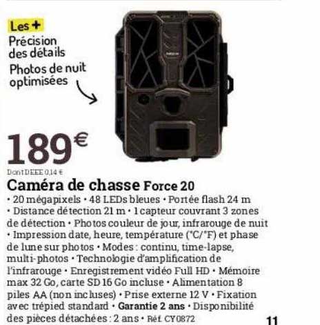 caméra de chasse force 20