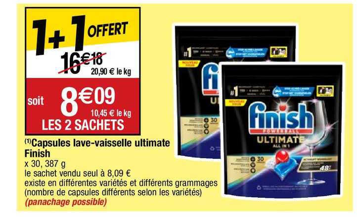 Capsules Lave-vaisselle Ultimate Finish