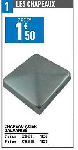 Chapeau Acier Galvanisé
