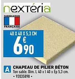 chapeau de pilier béton nextéria