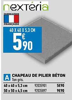 chapeau de pilier béton nextéria