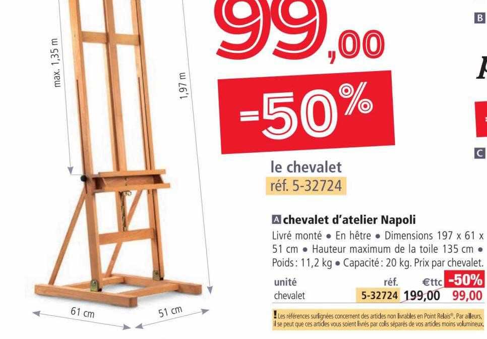 chevalet d'atelier napoli