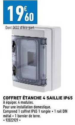 coffret étanche 4 saillie ip65