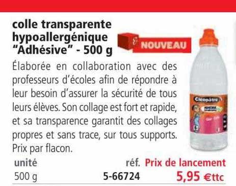 Colle Transparente Hypoallergénique "adhésive" - 500 G