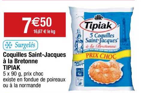 coquilles saint-jacques à la bretonne tipiak