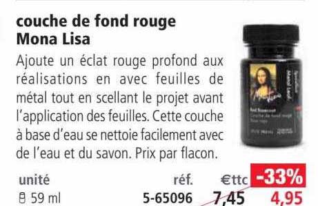 couche de fond rouge mona lisa