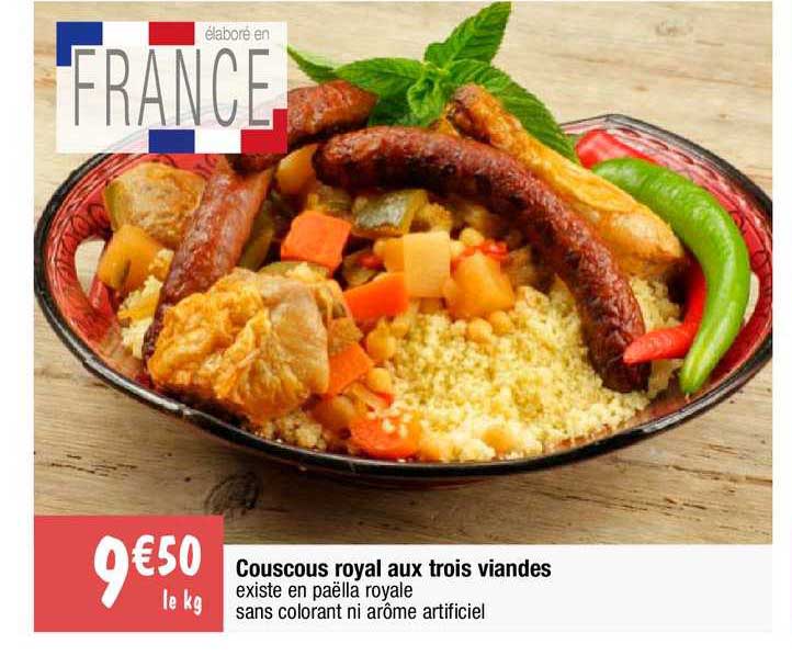 couscous royal aux trois viandes