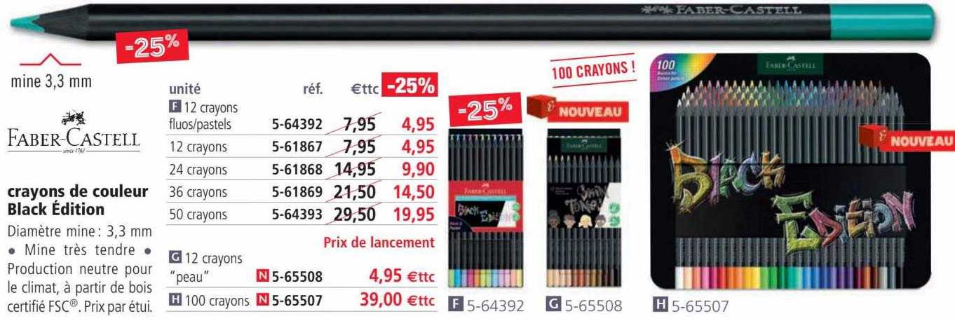 crayons de couleur black édition faber-castell