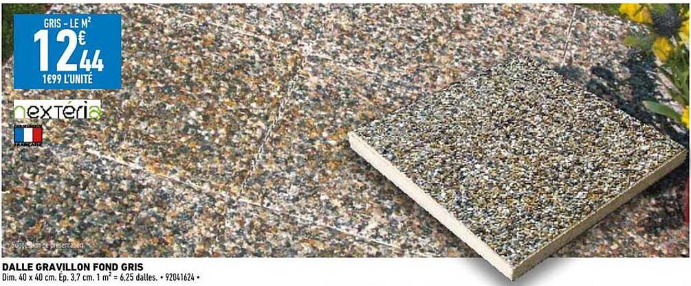 dalle gravillon fond gris