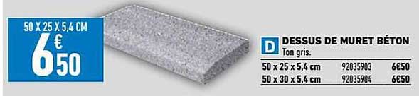 dessus de muret béton