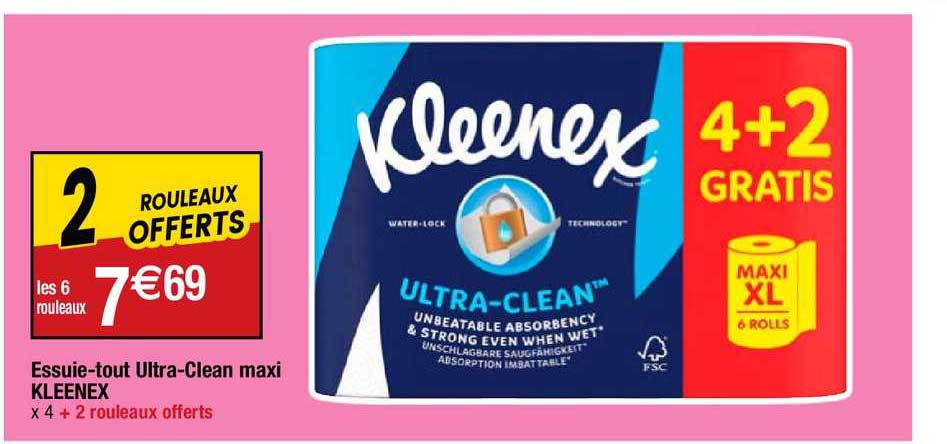 essuie-tout ultra-clean maxi kleenex