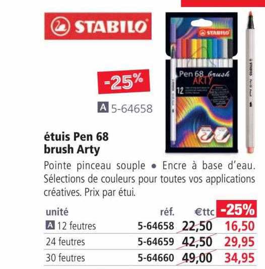 étuis pen 68 brush arty stabilo