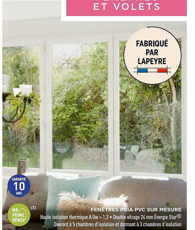 fenêtres pria pvc sur mesure