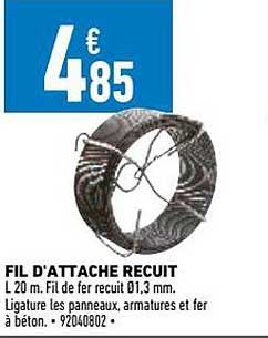 fil d'attache recuit