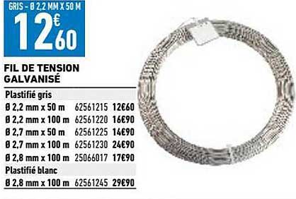 fil de tension galvanisé