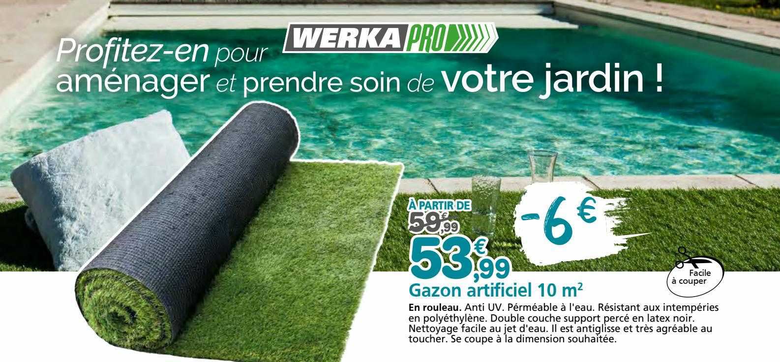 gazon artificiel 10 m² werka pro