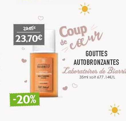 gouttes autobronzantes laboratoires de biarritz