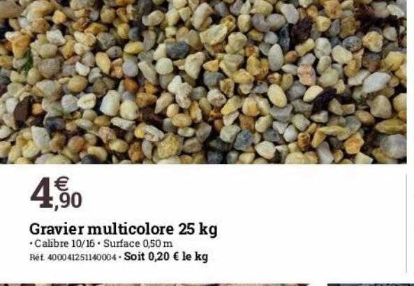 Gravier Multicolore 25 Kg