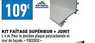 Kit Faîtage Supérieur + Joint