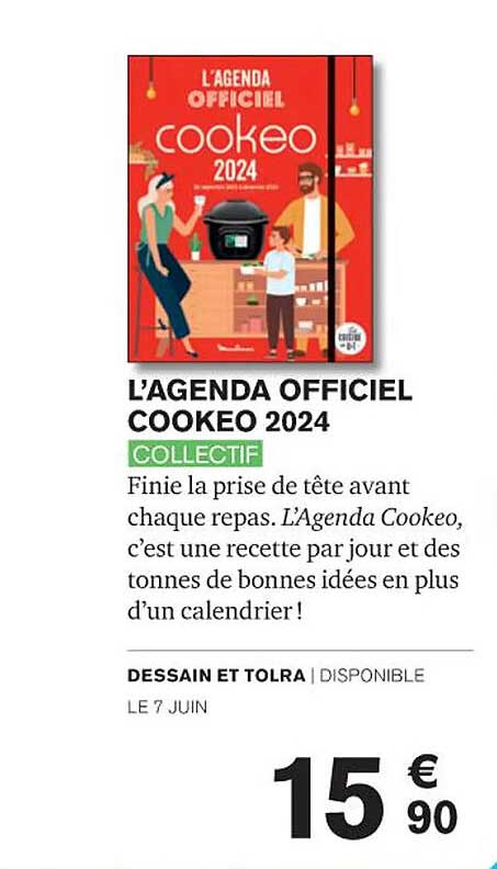 l'agenda officiel cookeo 2024 - collectif