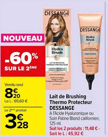 lait de brushing thermo protecteur dessange