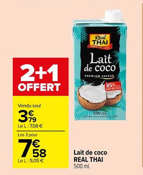 lait de coco real thai