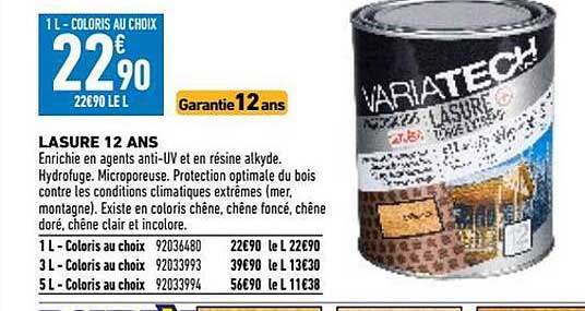 lasure 12 ans variatech